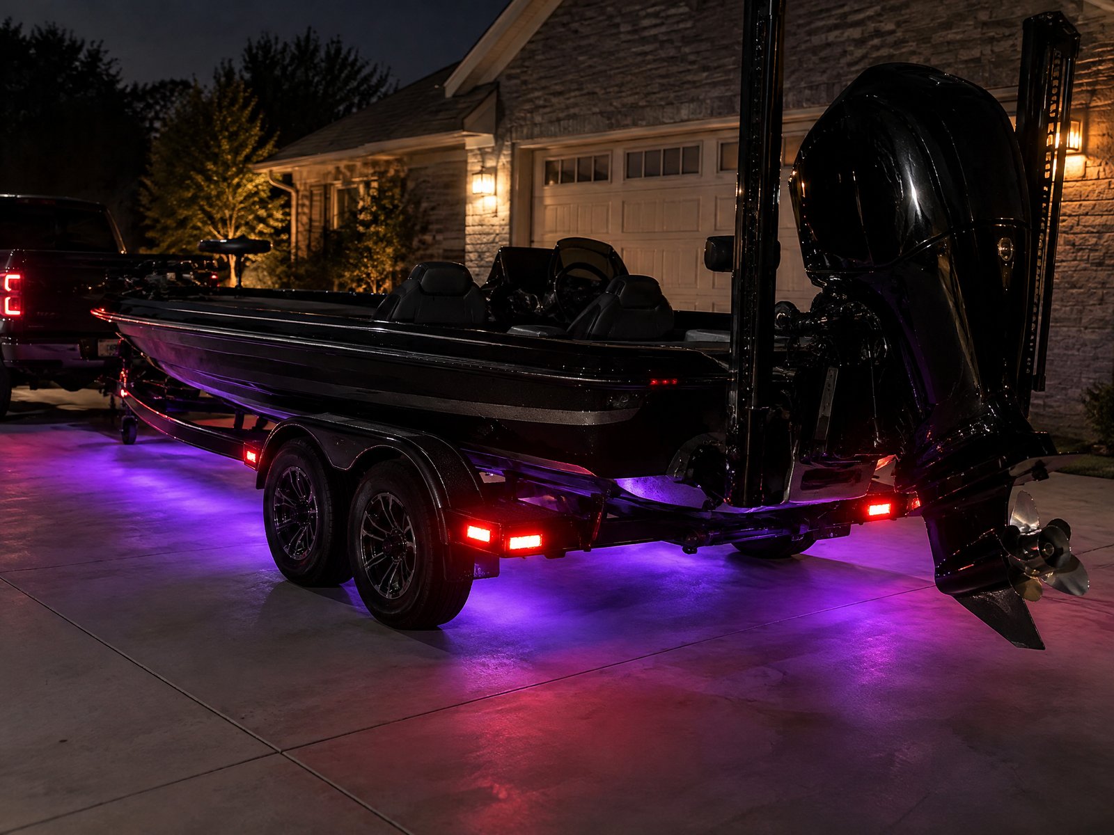 Purple underglow with sealed red LED tail lights.